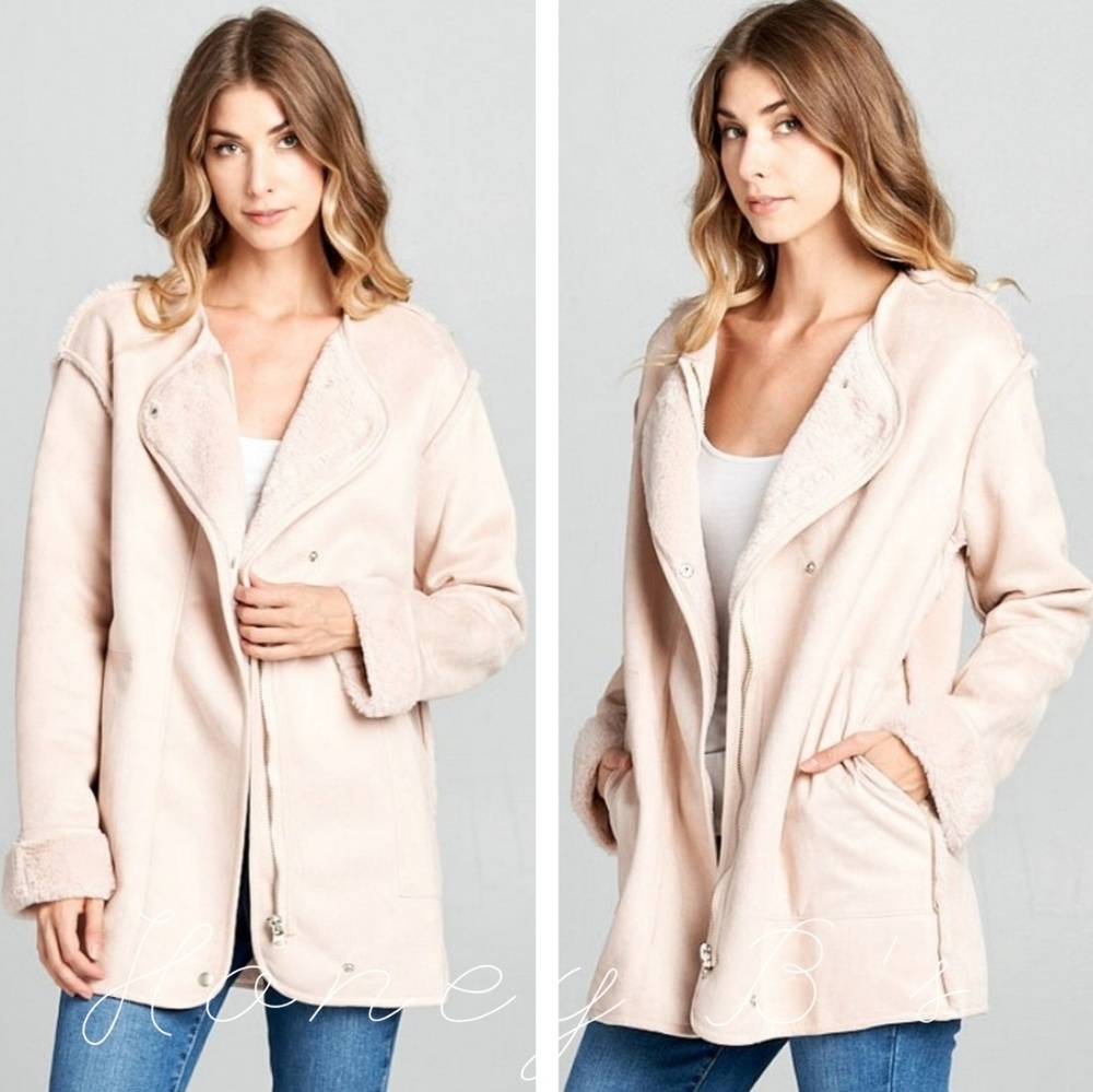 Sophie vegan suede coat
